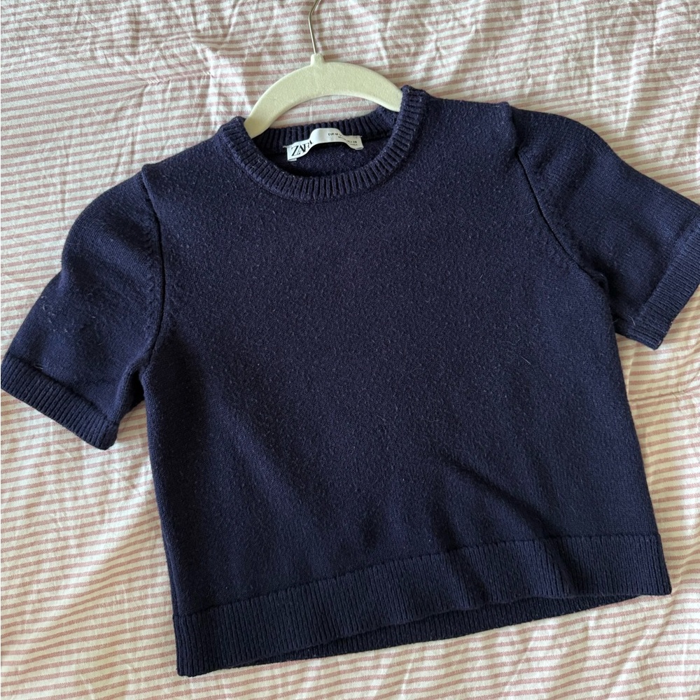 Zara Dark Blue Short Sleeve Tee